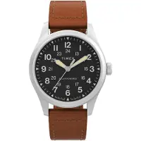 Timex Analoog horloge 'Expedition North Field Solar ' bruin / zilver