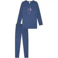 Schiesser Nachtkledij 'Horse World' indigo / lichtroze
