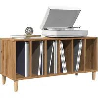 vidaXL Platenkast 100x38x48 cm bewerkt hout artisanaal eikenkleur