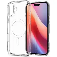 Spigen Ultra Hybrid MagFit - Hoesje Geschikt voor Apple iPhone 16 Plus - Compatibel met MagSafe - Back Cover Wit