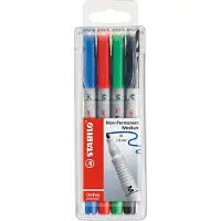 Stabilo OHPen - Uitwisbare Marker - Universal M Punt 1,0 mm - Etui Met 4 Kleuren