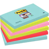 3M Plaknotitie 6556SMI 127 mm x 76 mm Turquoise, Neon-groen, Neon-pink, Papaverrood 540 vellen
