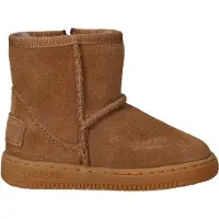 Shoesme gevoerde suède enkelboots cognac Bruin Effen - maat 21