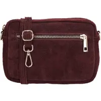 Charm London Suède Schoudertasje Camerabag Elisa Bordeaux