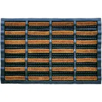 GereedschapXXL Borstelmat 40x60 cm: Kokosvezels + Rubber, ideaal voor vuilverwijdering.