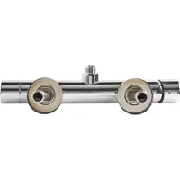 Beliani MELIQUINA - Wandgemonteerde badmengkraan - Zilver - Messing