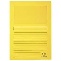 Exacompta 4x FOREVER Pak van 100 venstermappen 120g/m2 - 22x31cm voor A4 - Geel - 50109E