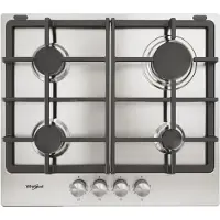 Whirlpool gaskookplaat 58cm 4 branders 7800w RVS - - TGML660IX