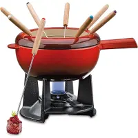Spring Garnitur Fondueset, rood
