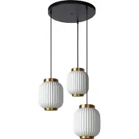 Lucide Design hanglamp Gosse 3-lichts goud met wit