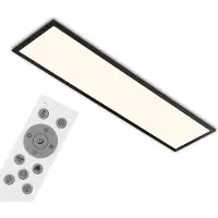 Briloner - LED Plafonniére - plafondlamp met RGB & CCT - dimbaar - met afstandsbediening - 100x25x6.6 cm (LxBxH)
