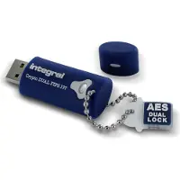 Integral 8GB Crypto Dual 8GB USB 3.0 Blauw USB flash drive
