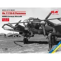 ICM Modelbouwpakket Auto - 48267 Heinkel He-111H-8 Paravane - WWII German Aircraft Plastic - 1:48 - Modelbouw