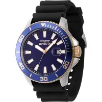 Invicta Pro Diver 46092 Heren Horloge - Quartz Uurwerk - Roestvrij Staal met blauwe Wijzerplaat - 45mm