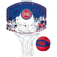 Wilson Team Mini Hoop Nba Pistons Set Met Bal En Mini Basketbalbord Veelkleurig