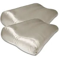 Silk Heaven 2x Zijden Kussensloop Ergnomisch Soft Ivory - 19MM - - 40x60cm