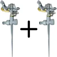 Synx Store Synx Tools sectorsproeier set van 2 - sproeier - Messing - 360 graden - sectorbegrenzer - 14 M reikwijdte