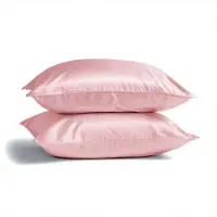 Silk Heaven 2x Zijden Kussensloop 60x70cm Vintage Roze Hotelsluiting 22 Momme - Kussensloop set - Luxe Silk Kussensloop 100% moerbei zijde - Zijde kussensloop - - 60x70cm (standaard) / Hotelsluiting