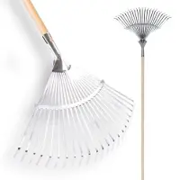 Synx Tools Gazonhark 22 Tanden - Verstelbaar - gazon hark - Incl. steel 150 cm