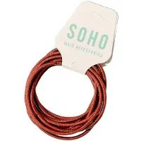 Soho - Ellie Haarelastiek Haarelastiekjes Donkerrood Dames