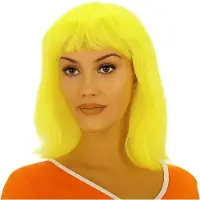 Partyproduct Neon Gele Verkleedpruik – Feestpruik voor Carnaval & Themafeesten