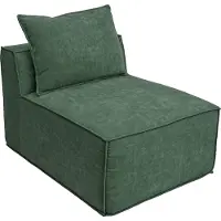 MCW Fauteuil/accessoires voor bank -O54, loungefuteuil Gestoffeerde fauteuil Middenstuk, stof/textiel (300 g/m²) 63 x 75 x 97 cm ~ groen