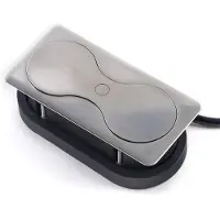 Sotech Dubbele, ingebouwde stopcontact hoekig Roestvrij staal optiek geborsteld met Schuko / USB