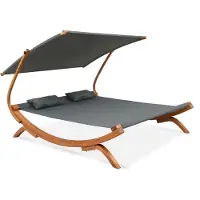 Garden Point Tweezits tuinligsbed Fiji grijs