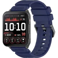 Strap-it Siliconen bandje met gespsluiting - geschikt voor de Garmin Venu X1 (donkerblauw)