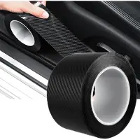 Dnntunk Carbon Tape - Auto Deur Dorpelbeschermer - Auto Deur Bescherming Bumperbeschermer Anti-kras Koolstofvezel Wrapfolie - voor Deur Dorpelbeschermer/Voor- en Achterbumper - 5cm×3m