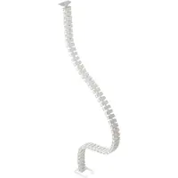 Sotech CAVO Kabelmanagement verticale witte kabelgoot met 52 segmenten voor bureauhoogtes tot 1400 mm