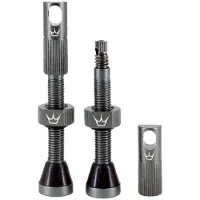 Peaty's CNC 80mm Tubeless Valves Silver
