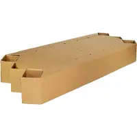 KarTent Kartonnen vouwbed - 90 x 200 cm / Met bovenblad en omranding - Makkelijk op te bergen -