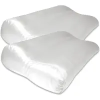 Silk Heaven 2x Zijden Kussensloop Ergonomisch Cloud White - 22MM - - 40x60cm