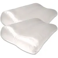 Silk Heaven 2x Zijden Kussensloop Ergonomisch Soft Ivory - 22MM - - 40x60cm
