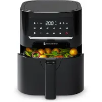 Kitchenbrothers Airfryer - 3,3L - 1400W - Heteluchtfriteuse - 50ºC tot 200ºC - Compact - 10 Kookprogramma's - Zwart