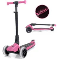 Vrooomy Kinderstep - met Verlichting - Opvouwbaar - 3 tot 6 jaar - Roze