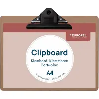 Europel Klembord - Clipboard - Hout - A4 liggend - 29,7 x 21 cm - 12 stuks