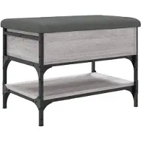 vidaXL Schoenenbank 62x42x45 cm bewerkt hout grijs sonoma eikenkleurig