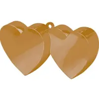 Amscan 6x stuks ballon gewichtjes gouden hartjes - Voor een helium ballon