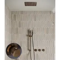 Saniclear Plus Stripes Pro inbouw regendouche met inbouw douchekop 30x30cm, glijstang en staafhanddouche verouderd messing
