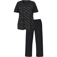 Ulla Popken Pyjama geel / zwart / wit