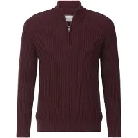 Babista Regular Fit Half-Zip Sweater donkerrood, Effen