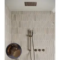 Saniclear Plus Curved Pro inbouw regendouche met inbouw douchekop 30x30cm, glijstang en staafhanddouche verouderd messing