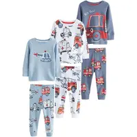 Next Nachtkledij smoky blue / lichtblauw / rood / wit