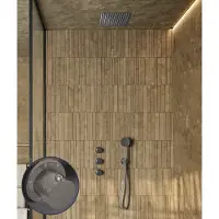 Saniclear Plus Curved inbouw regendouche met inbouw douchekop 30x30cm RVS