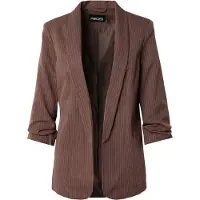 Pieces Blazers 'PCBOSELLA' donkerbruin / wit