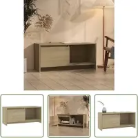 The Living Store TV-meubel Stereokast - 90 x 35 x 40 cm - Sonoma eiken