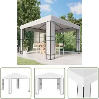 The Living Store De Living Store paviljoen met dubbel dak, 3 x 3 meter, wit