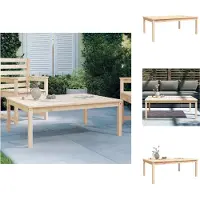 vidaXL Tuintafel 121x82,5x45 cm, massief grenenhout - Tuintafels